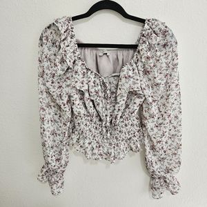 Dress Forum Los Angeles Floral Smocked Top